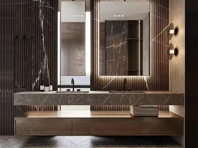 dark color Luxury bathroom cabinet