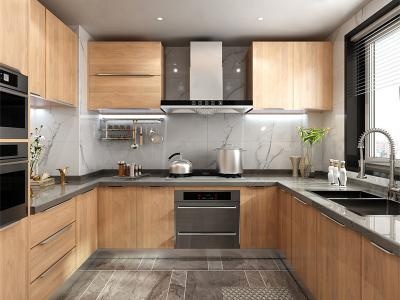 China Modern Modular Light Oak Kitchen Cabinets