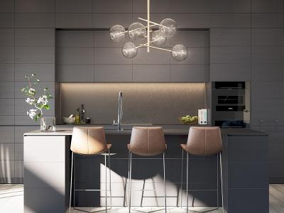 Custom Wood Modular Kitchen Cabinets