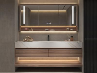 Custom Wall Mounted Floating Bathroom Vanity Cabinet Sets