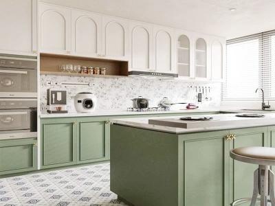 French Style Shaker Wooden Kitchen Cabinet Set